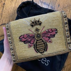Queen Bee Beaded Clutch